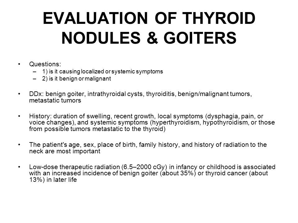 Goiters and Thyroid Nodules